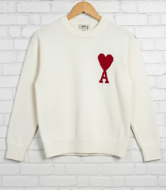 Ami Paris crew neck white