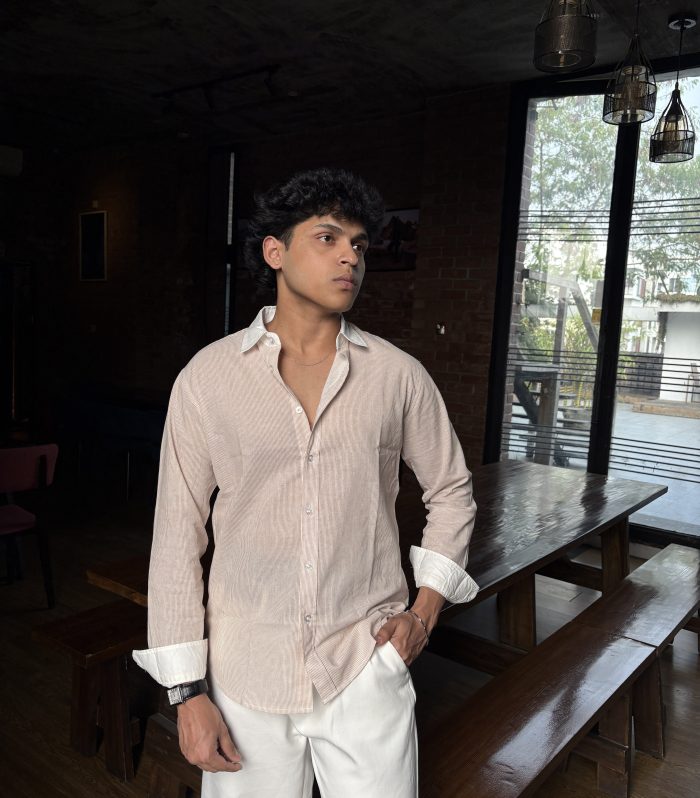 Old money Contrast shirt Rose Gold